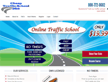 Tablet Screenshot of cheaptrafficschool365.com